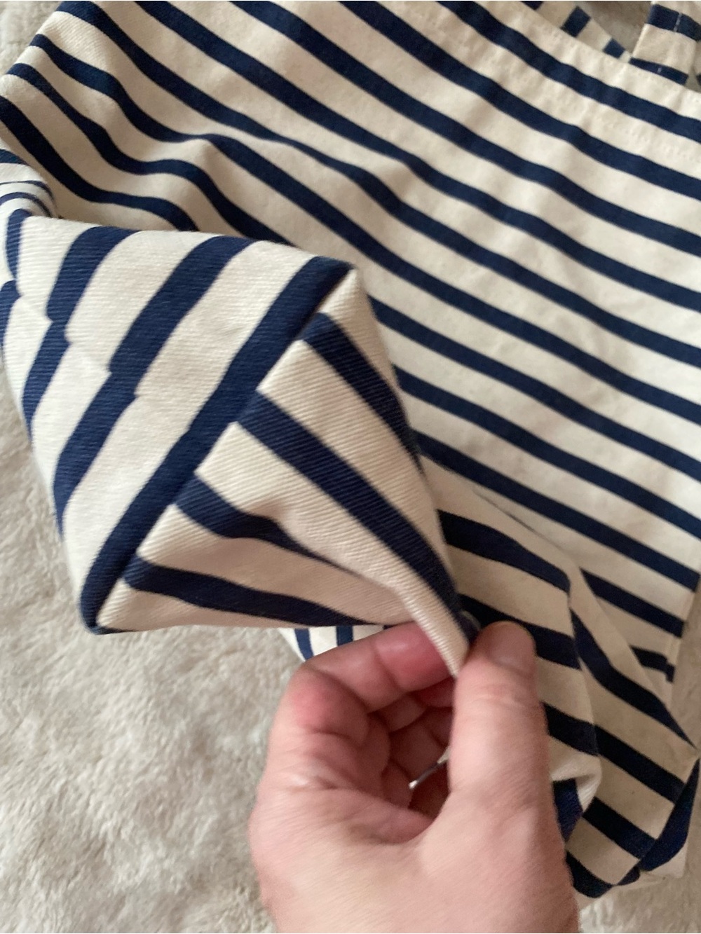 Baggu stripped Duck canvas tote/crossbody bag - Picture 4 of 14
